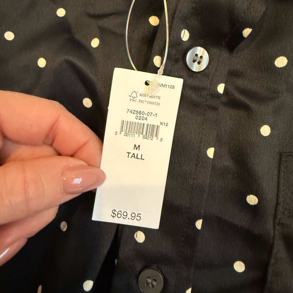 NWT Gap Polka Dot Shirt - Picture 5 of 9